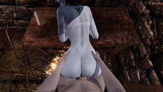 Milky Mommy Lady Dimitrescu Gets Creampied from your point of view - Resident Evil