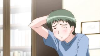 Eighteen boy is seduced at home by his thin pure