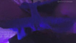 pov Standing Nailed Silicone Sex Doll Led Lights Amateur cunt with mouth inside Shorts