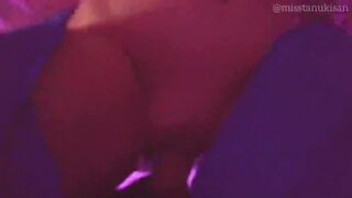 pov Standing Nailed Silicone Sex Doll Led Lights Amateur cunt with mouth inside Shorts