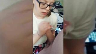 Cumming on Donut Hair Bun Cum on Big Silky Hair