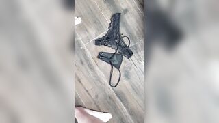 Peeing on Fiance her Strings and Panty