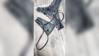 Peeing on Fiance her Strings and Panty