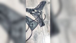 Peeing on Fiance her Strings and Panty