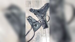 Peeing on Fiance her Strings and Panty