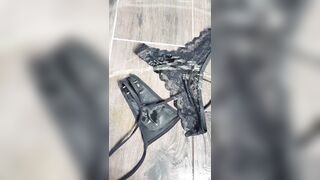 Peeing on Fiance her Strings and Panty