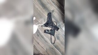 Peeing on Fiance her Strings and Panty