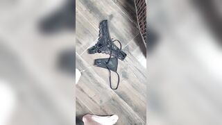 Peeing on Fiance her Strings and Panty