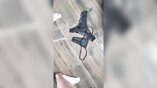 Peeing on Fiance her Strings and Panty