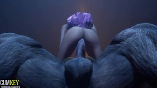 Beautiful Long BOOBIES Bitch Fucking with Long Dick Monster | 3D Porn