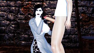 Vilage Lady Dimitrescu Banged! on the Filthy Floor
