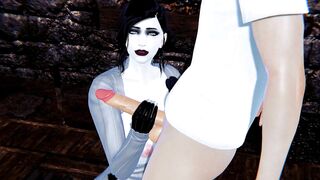 Vilage Lady Dimitrescu Banged! on the Filthy Floor