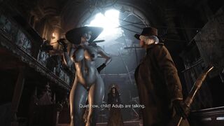 Resident Evil 8 - Naked Lady Dimitrescu Resident Evil Village: Tall Vampire