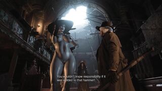 Resident Evil 8 - Naked Lady Dimitrescu Resident Evil Village: Tall Vampire
