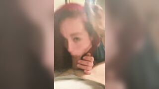 Amateur Ex-Wife Blows Hubby Thick Cock while Twerking Phat Butt