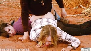 A Hard Butt Fucking and Crazy BONDAGE Play Session with two Girls