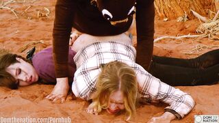 A Hard Butt Fucking and Crazy BONDAGE Play Session with two Girls