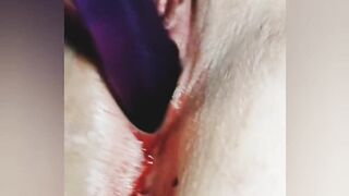 Having Fun with my Bloody Vagina until I Squirt