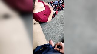 Stepmom Lets Bored Stepson Cum on her Shirt since its Laundry Day