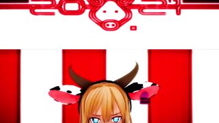 Mmd Bismarck Cow bimbos Outfit and Bald Snatch Fap Challenge during Outdoors