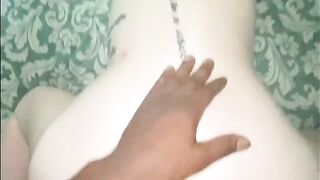Snowbunny Teenagers has Screaming Orgasm while Rides big black dick pov