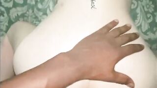 Snowbunny Teenagers has Screaming Orgasm while Rides big black dick pov