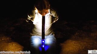 Gagging on the Light (Rimjob, Face Fucking, and BONDAGE Public into the
