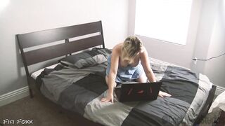 Skype Performance Taboo Step Milf Blackmailed and Punished By Son
