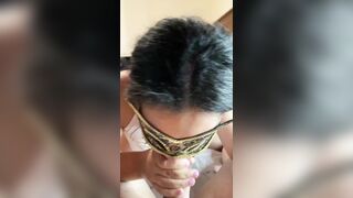 Masked Teens Swallows a Load