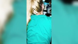 Blonde mom give her Man a Quickie with her SOAK Twat as