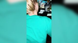 Blonde mom give her Man a Quickie with her SOAK Twat as
