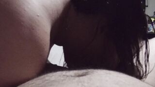 Fiance give Sloppy Blow Job after Shower pov