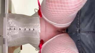 Cheating Ex-Wife Creampied by Stranger from Party Wedding Corset