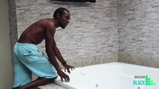 Older woman calls african plumber to fix bathtub, and ends