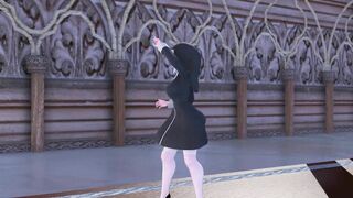 Mmd Haku Nun try Bad Dragon Vibrator and Cum after using the
