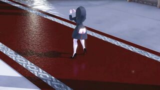 Mmd Haku Nun try Bad Dragon Vibrator and Cum after using the