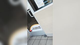 JusAgirl- EXHIBITIONIST NASTY Bimbo Squirting at McDonald