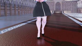 Mmd R18 Haku the Nun with Silver Hair Vagina Masturbate Fap Challenge