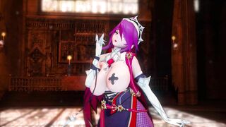 Mmd Genshin Impact Rosaria Full of Milk Sexsual 3d Animated