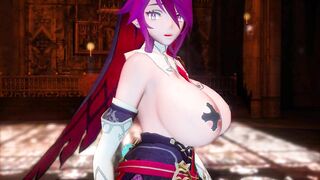Mmd Genshin Impact Rosaria Full of Milk Sexsual 3d Animated