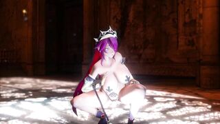 Mmd Genshin Impact Rosaria Huge Boobs Hottie Lady 3d Animated beauty and