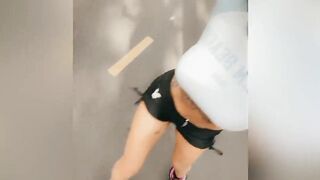 Boobies inside Rollerblading
