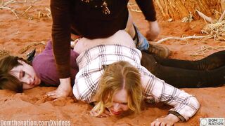 Rebel Rhyder pressed inside the dirt and butt pounded rough