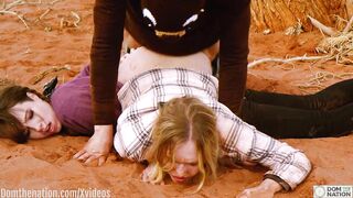 Rebel Rhyder pressed inside the dirt and butt pounded rough