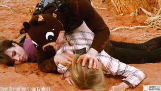 Rebel Rhyder pressed inside the dirt and butt pounded rough