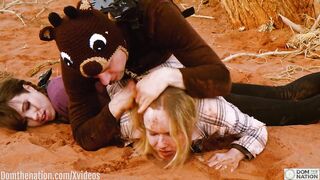 Rebel Rhyder pressed inside the dirt and butt pounded rough