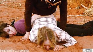 Rebel Rhyder pressed inside the dirt and butt pounded rough