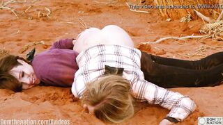 Rebel Rhyder pressed inside the dirt and butt pounded rough