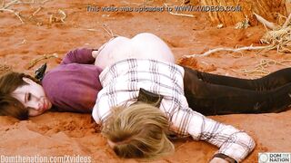 Rebel Rhyder pressed inside the dirt and butt pounded rough