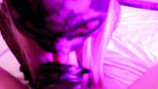 Eva Pvc Bondage Blonde cougar Suck Long Penis Vulgar Older Kink Leather